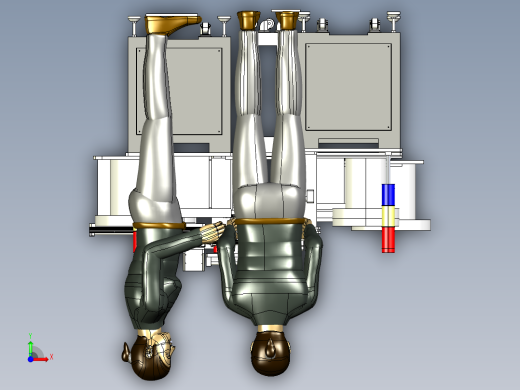 枪阀自动组装线step格式前视缩略图