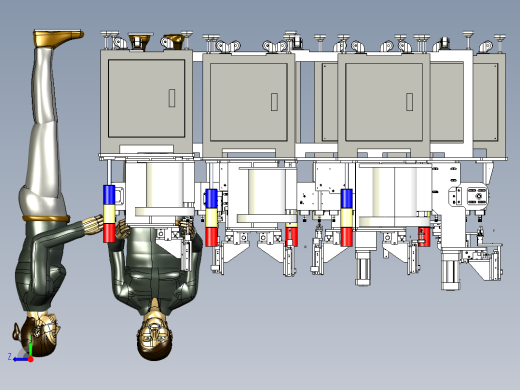 枪阀自动组装线step格式右视缩略图