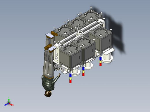 枪阀自动组装线step格式正等轴测缩略图