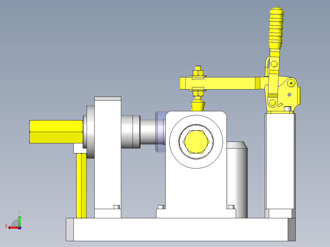 工件测定基准中心配置后视图
