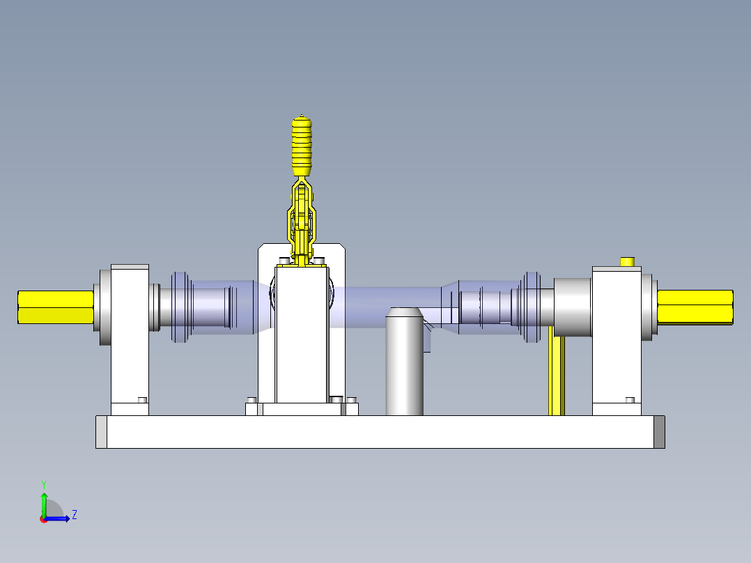 工件测定基准中心配置左视图