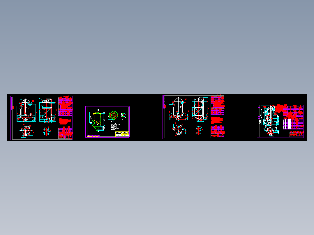 DN2200阳床、阴床、混床离子交换器及树脂捕捉器设备图