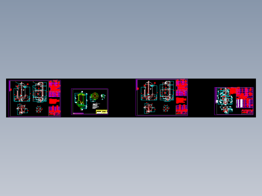 DN2200阳床、阴床、混床离子交换器及树脂捕捉器设备图