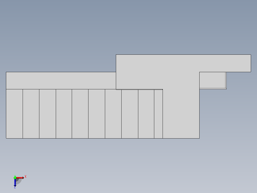 solidworks 楼梯柜俯视图