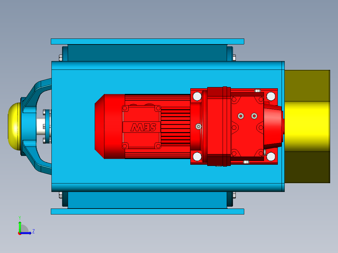 AUTOCAD ACS提供12X12 CI系列旋转气闸左视图