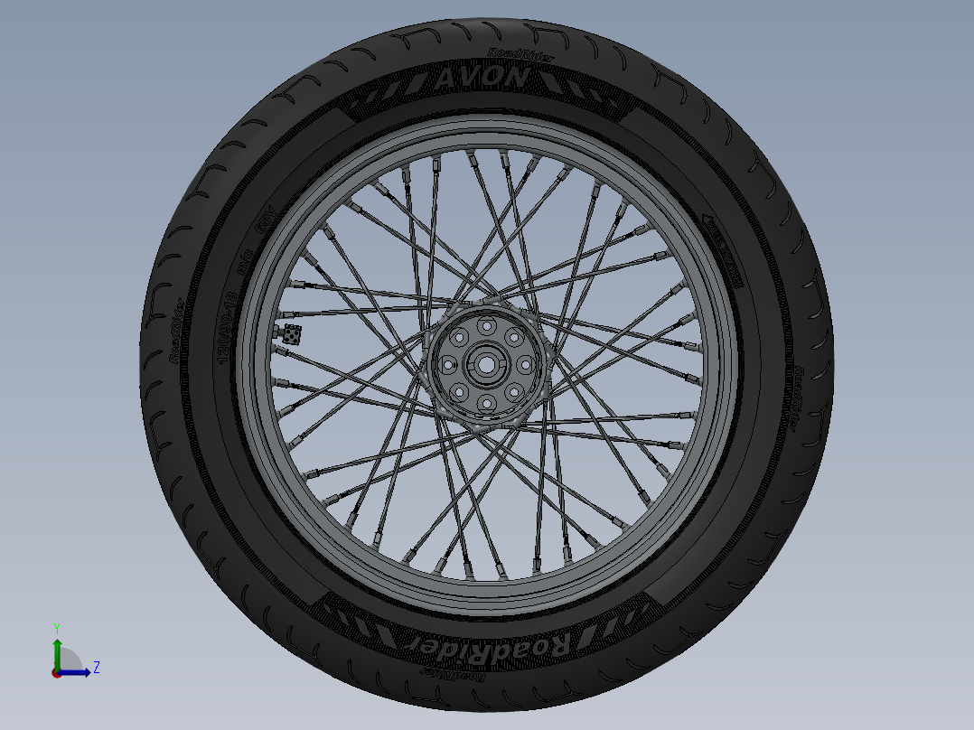 solidworks 后车轮左视图