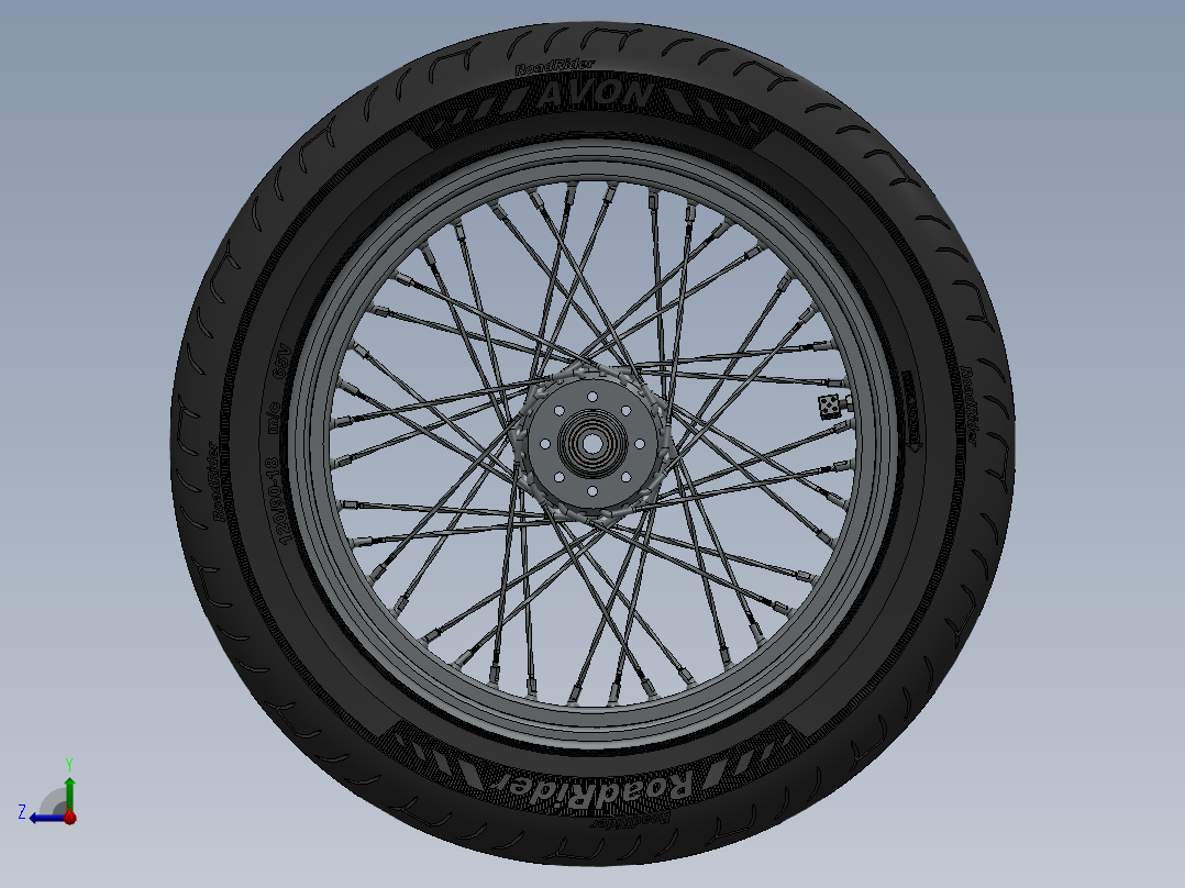 solidworks 后车轮右视图