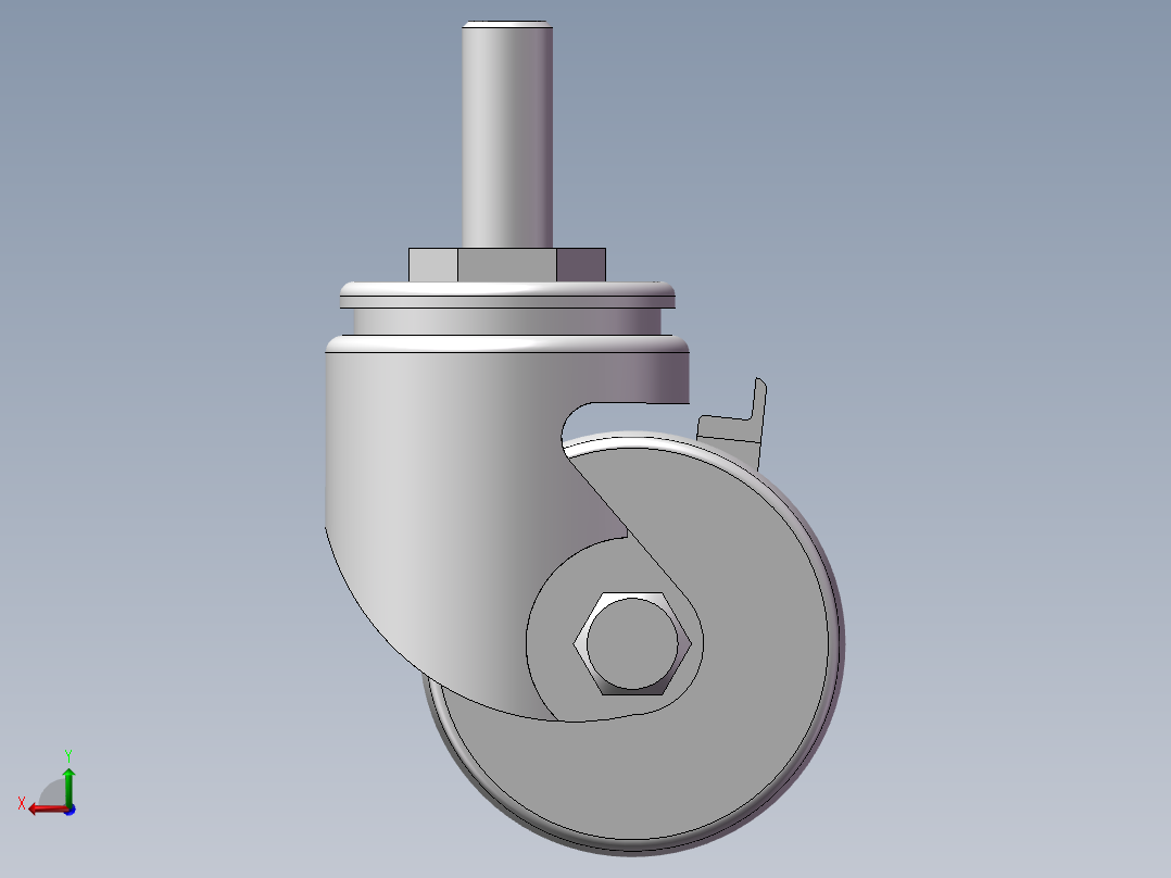 型材和配件三维数模后视图