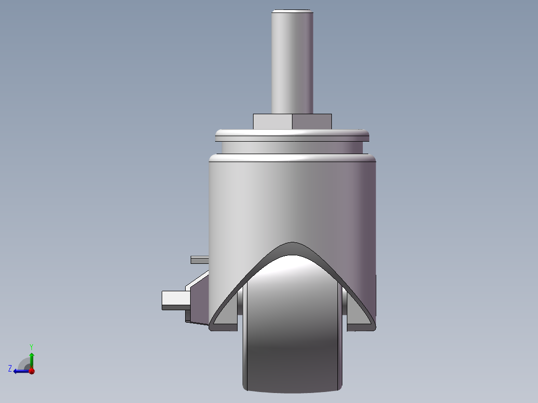 型材和配件三维数模右视图