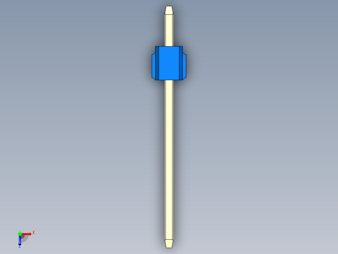 彩色公头100mil（2.54mm）系列-DS1021_blue_2x01p_100mil_Type5_rev1.0俯视图