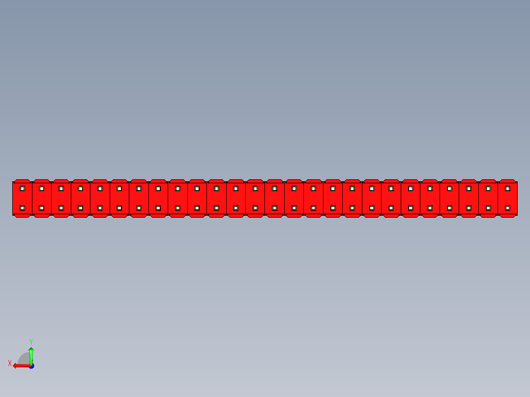 彩色公头100mil（2.54mm）系列-DS1021_red_2x26p_100mil_Type19_rev1.0后视图