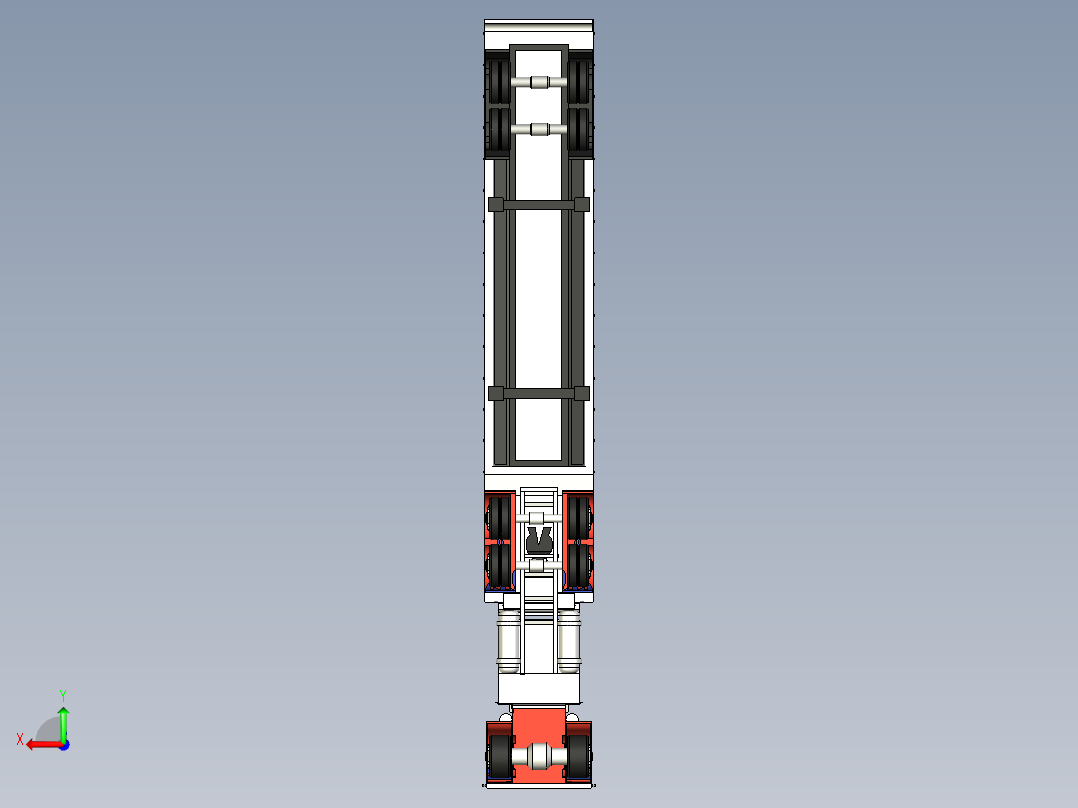 61-彼得比尔特379擎天柱主卡车 3d模型图纸后视图