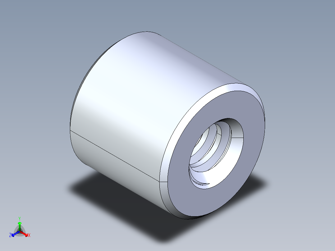 公制梯形螺母-TR12x3x26x24.STEP正等轴测图