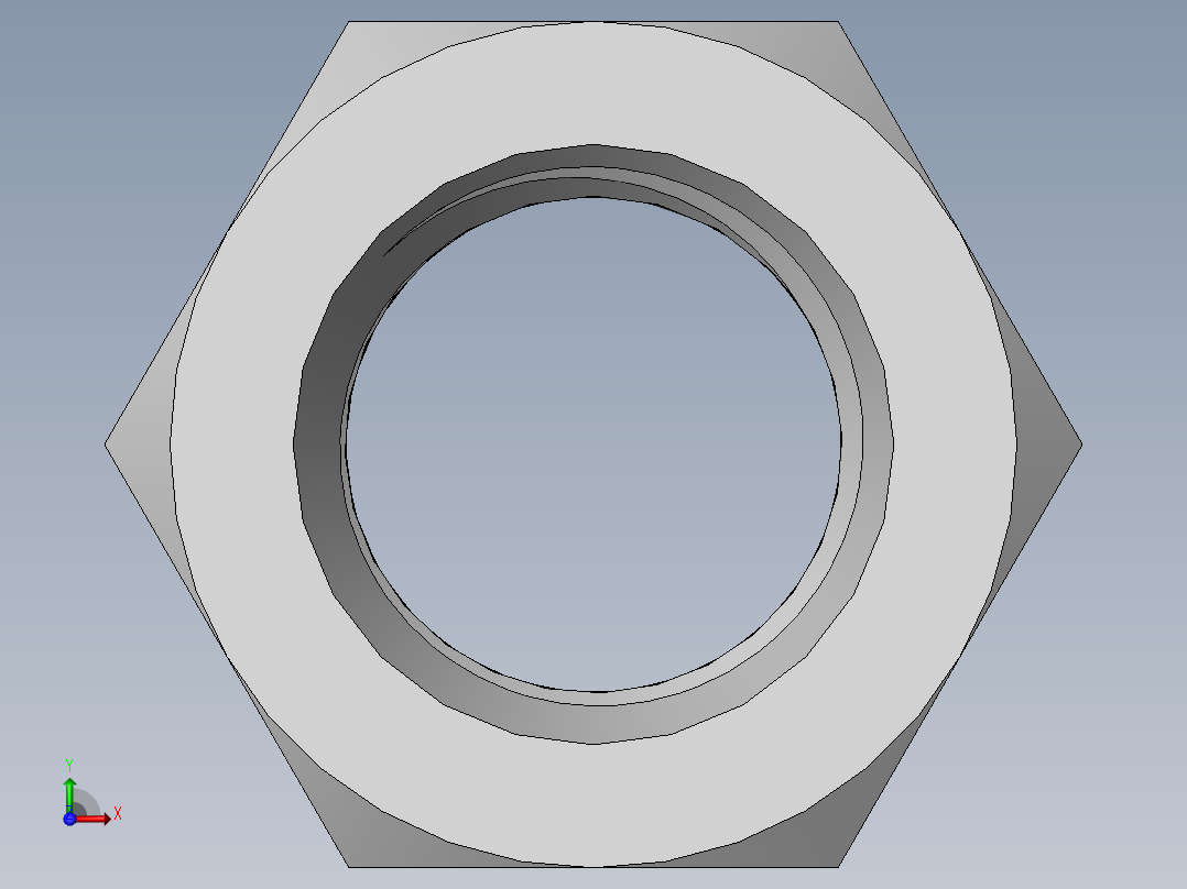 DIN 934 螺母-M60 Nut.SLDPRT前视图