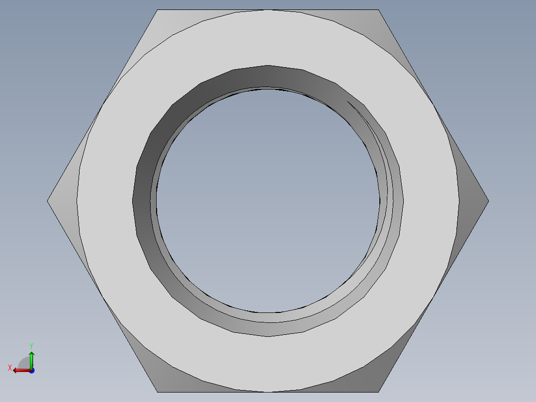 DIN 934 螺母-M60 Nut.SLDPRT后视图
