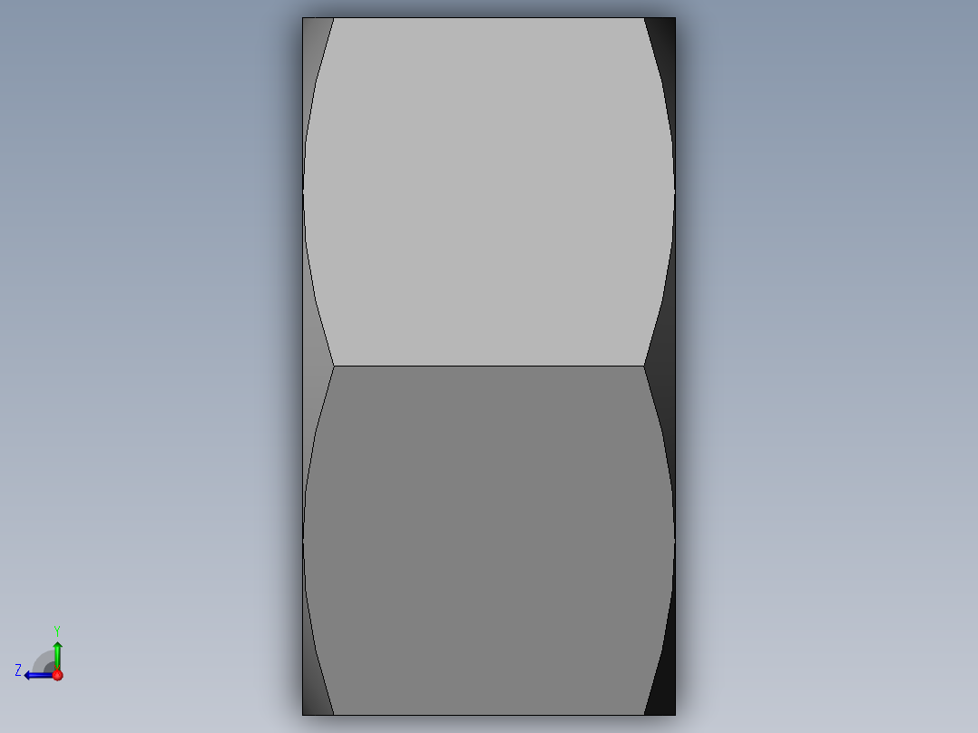 DIN 934 螺母-M60 Nut.SLDPRT右视图