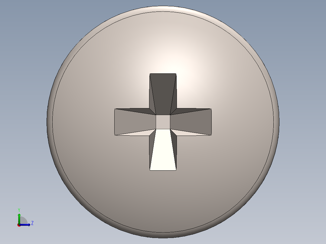 螺丝 M2 x 十字盘头-M2 x 2.5 Screw head.SLDPRT左视图