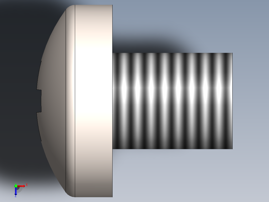 螺丝 M2 x 十字盘头-M2 x 2.5 Screw head.SLDPRT俯视图