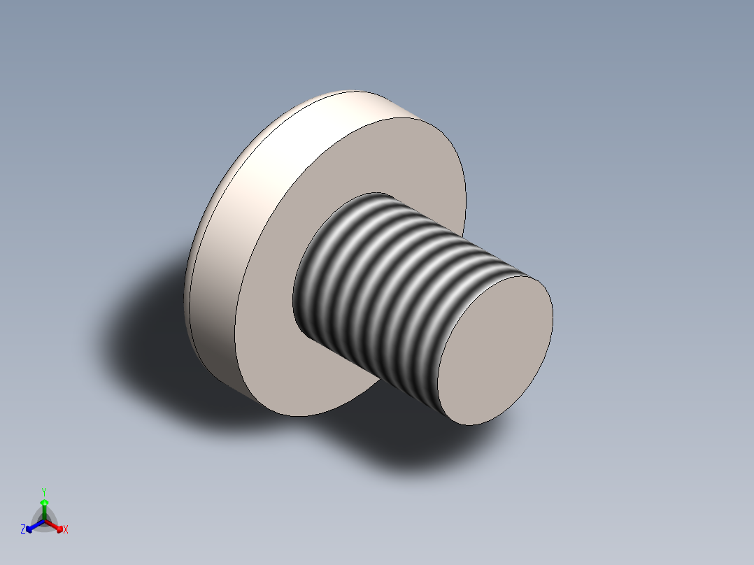 螺丝 M2 x 十字盘头-M2 x 2.5 Screw head.SLDPRT正等轴测图