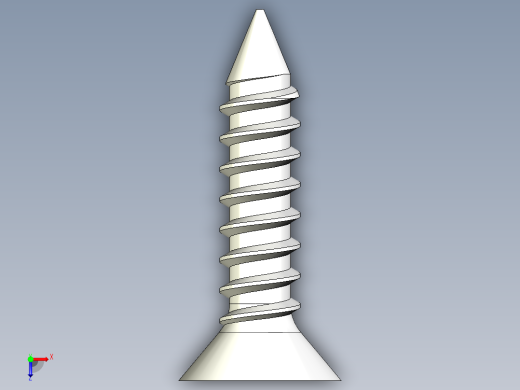 m3-13-to-40-沉头自攻螺丝-Screw M3 x 13 for Wood.STEP俯视缩略图