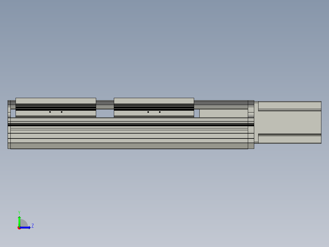 直线模组LHA17-S150-M设计图纸左视图