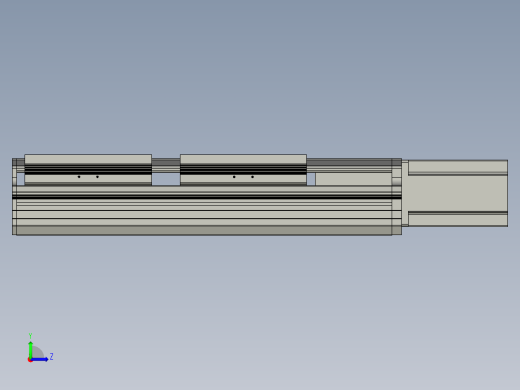 直线模组LHA17-S150-M设计图纸左视缩略图