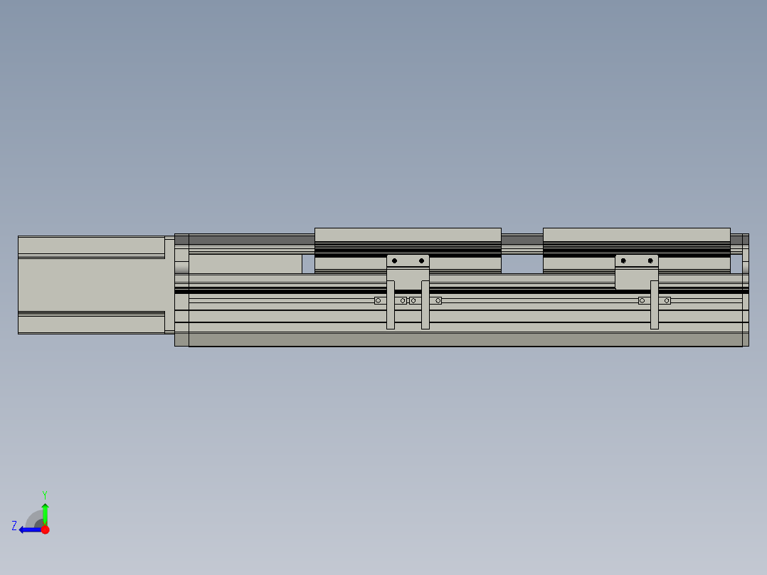 直线模组LHA17-S150-M设计图纸右视图