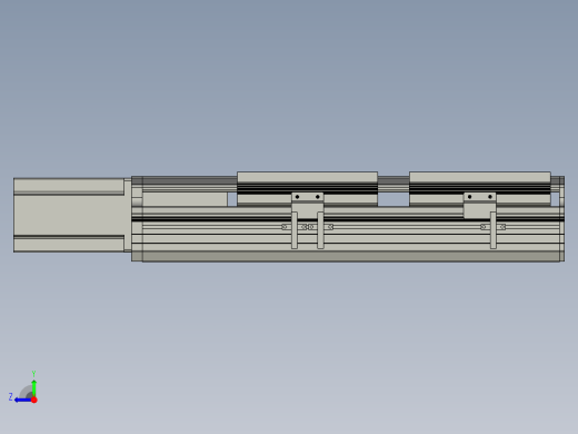 直线模组LHA17-S150-M设计图纸右视缩略图