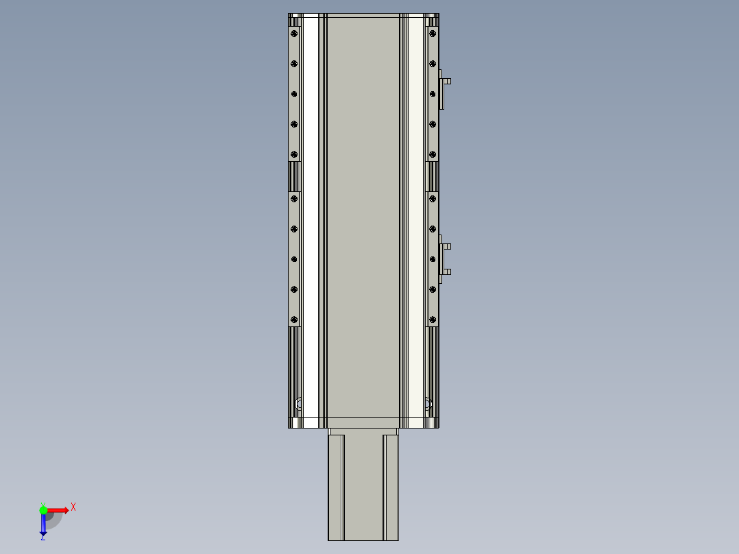 直线模组LHA17-S150-M设计图纸俯视图