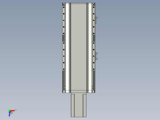 直线模组LHA17-S150-M设计图纸俯视缩略图