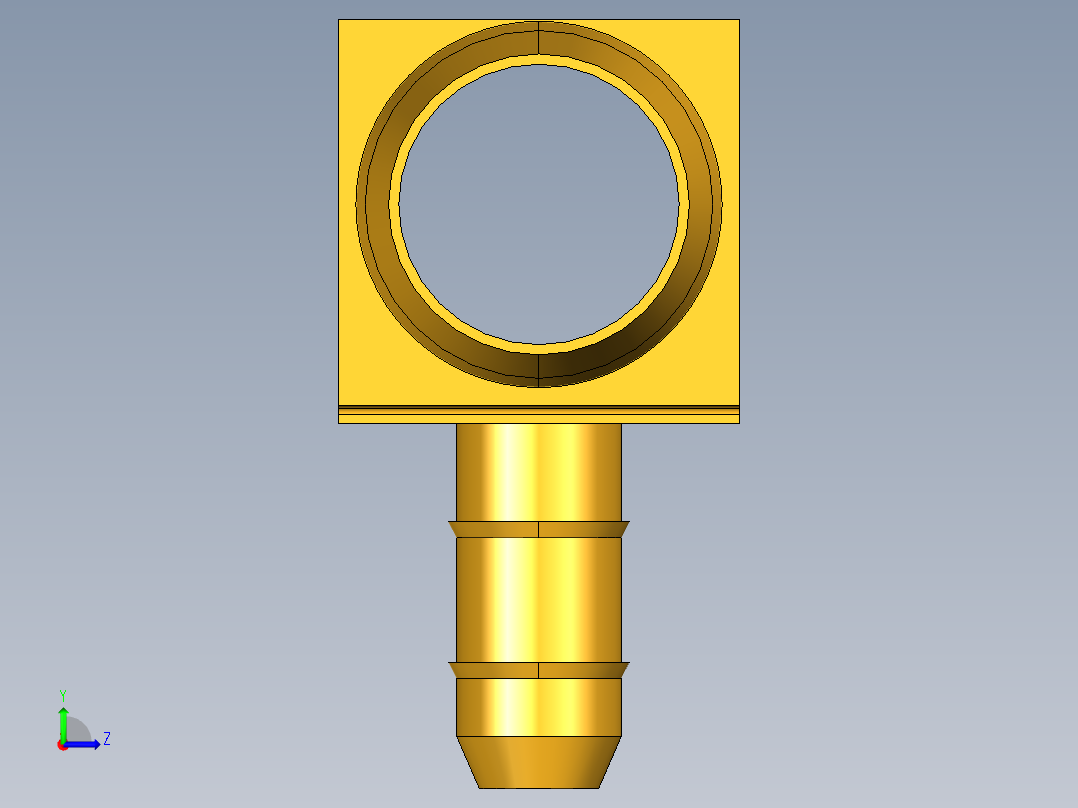 工业通用螺蚊管倒齿式工业硬管接头Union Tee Combination Sizes 224-8-8-4左视图