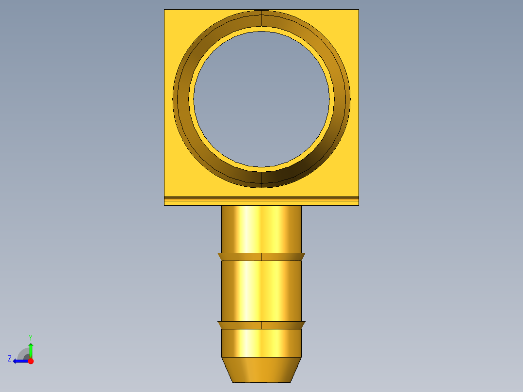 工业通用螺蚊管倒齿式工业硬管接头Union Tee Combination Sizes 224-8-8-4右视图