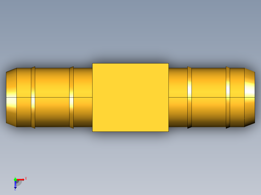 工业通用螺蚊管倒齿式工业硬管接头Union Tee Combination Sizes 224-8-8-4俯视图