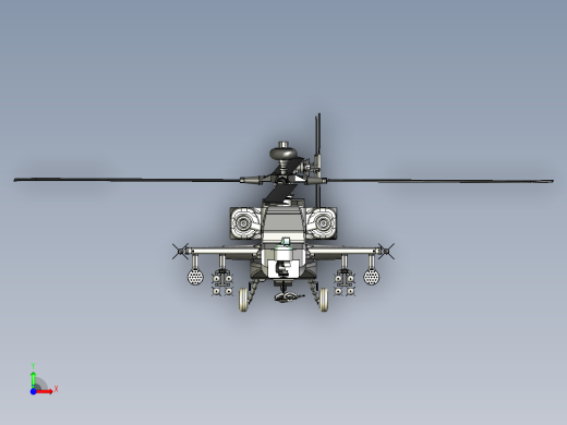 阿帕奇直升机前视缩略图