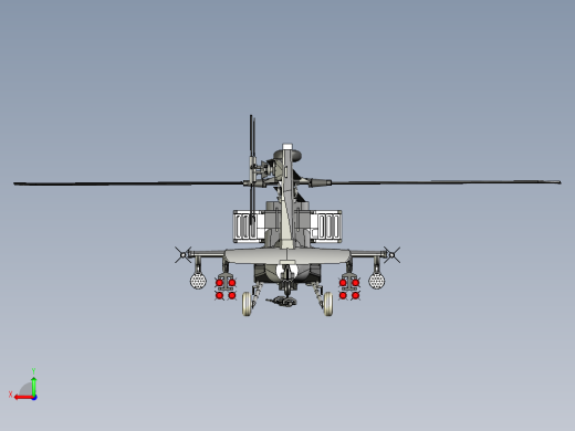 阿帕奇直升机后视缩略图