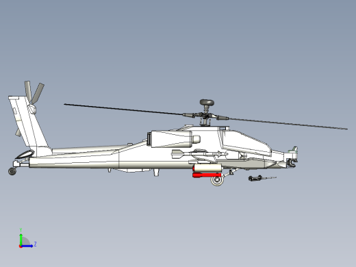 阿帕奇直升机左视缩略图