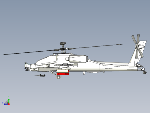 阿帕奇直升机右视缩略图