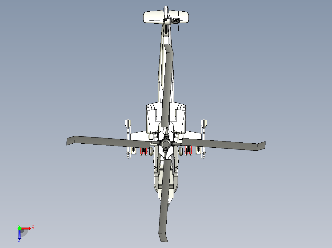 阿帕奇直升机俯视图