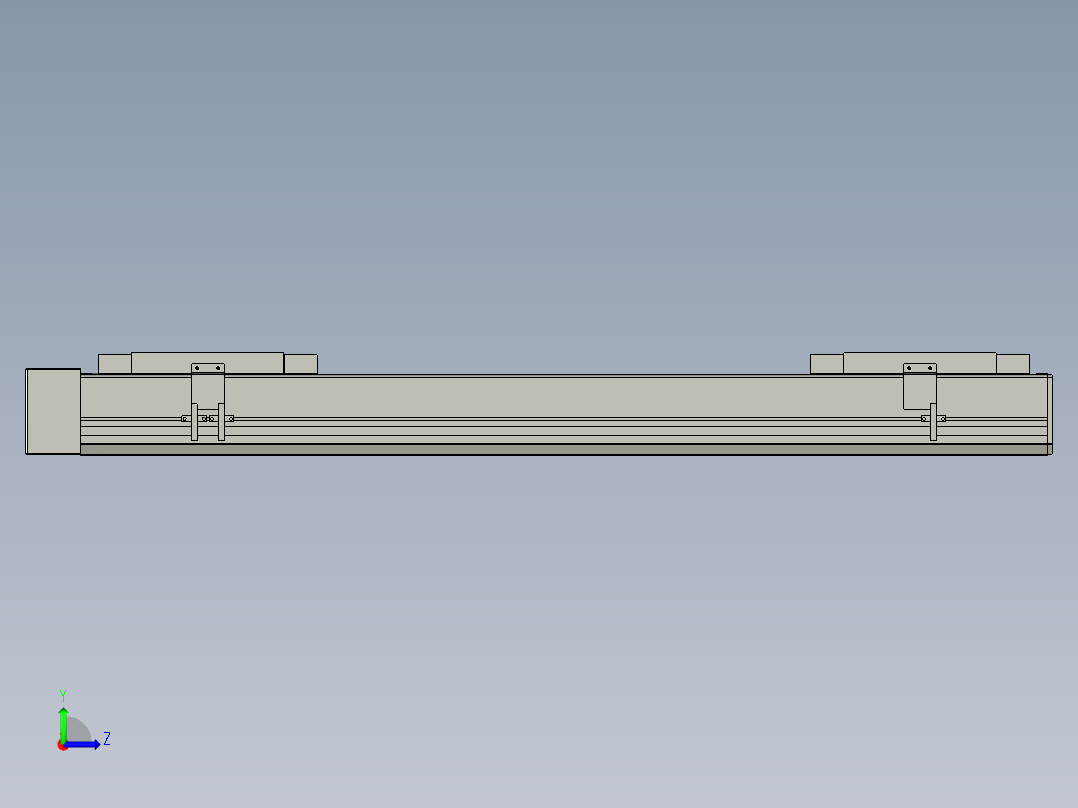 直线模组LHC17-S700-R设计图纸左视图