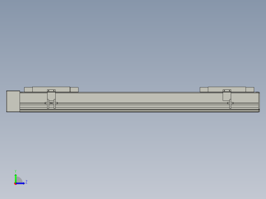 直线模组LHC17-S700-R设计图纸左视缩略图