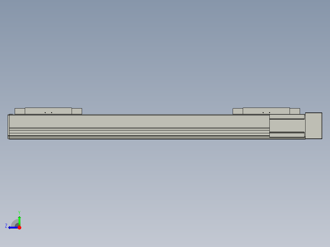 直线模组LHC17-S700-R设计图纸右视图