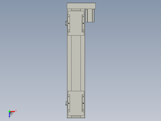 直线模组LHC17-S700-R设计图纸俯视缩略图