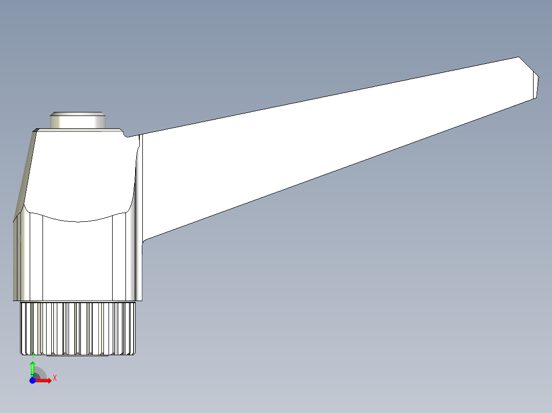 調整式把手(塑膠)MR.-3D多系列多零件图纸模型前视图