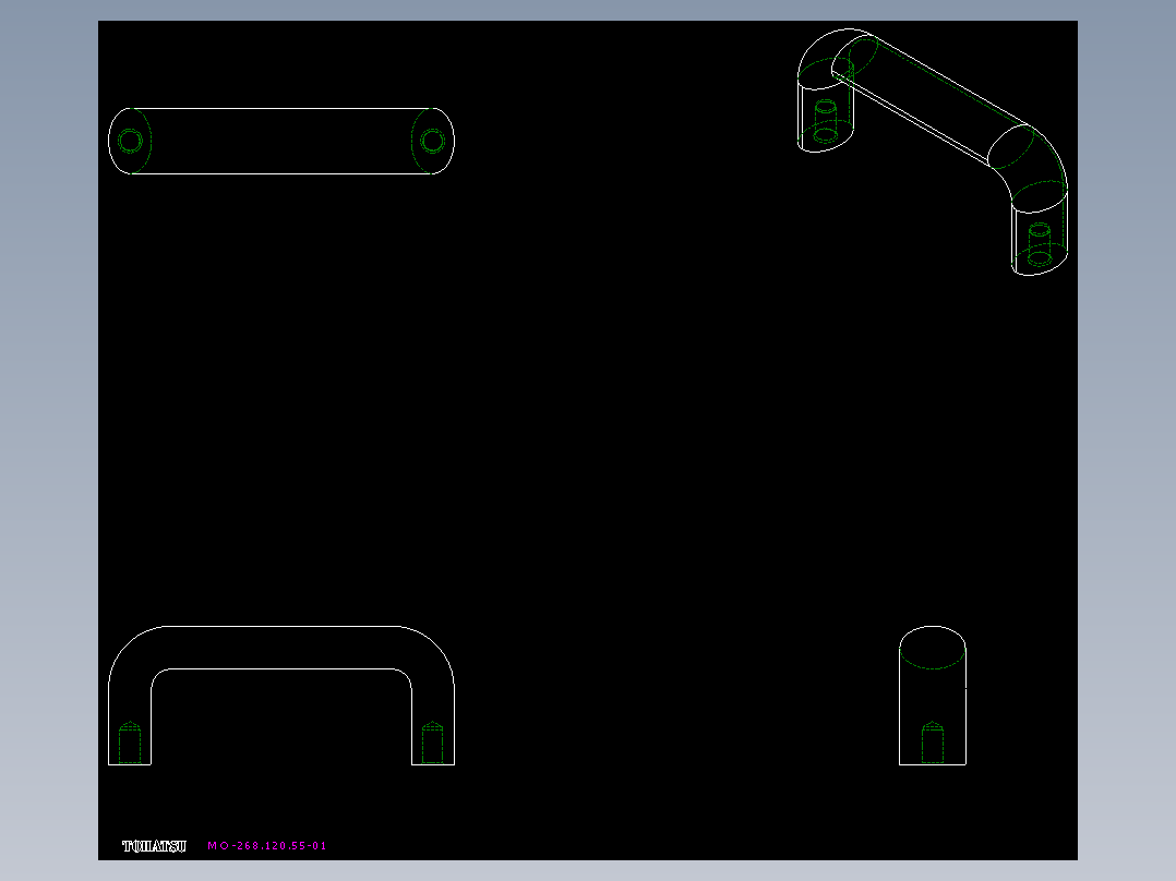 取手(鋁合金)(C)MO-2D多系列多零件图纸模型