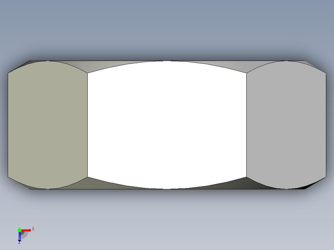 DIN 934 螺母-M3.5 Nut.STEP俯视图
