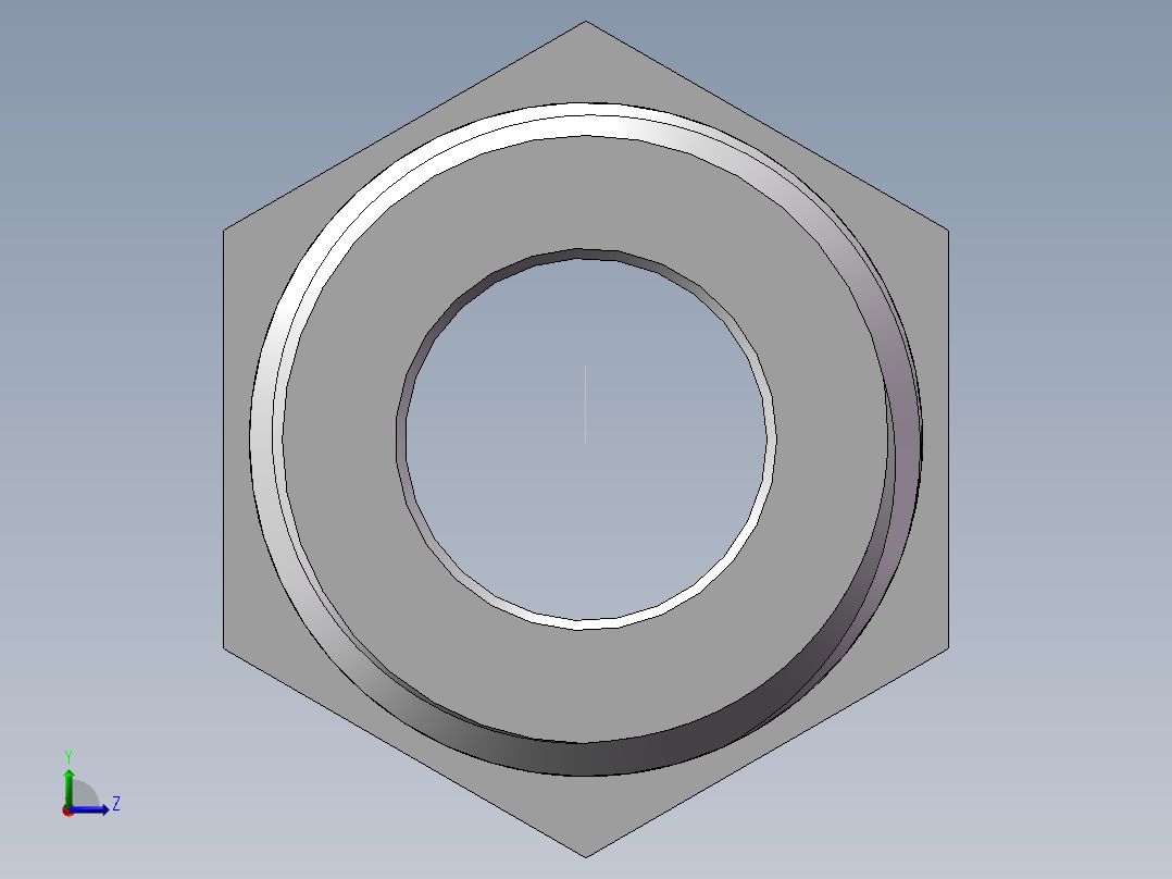 水管接头-有边 [DN15X16]左视图