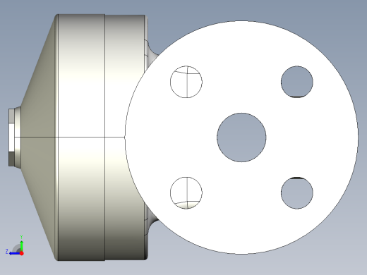 12DKMOACCP NO-DA 气动隔膜阀、常开型双作用，固定法兰，钻孔ANSI B16.5条款150 # FF。面对面根据EN 558-1 PVC-C右视缩略图