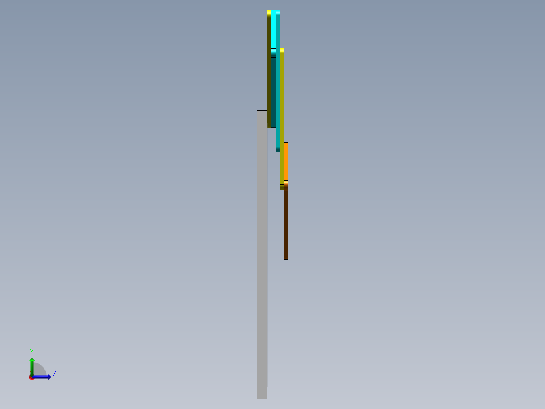 三角绘圆机构左视图