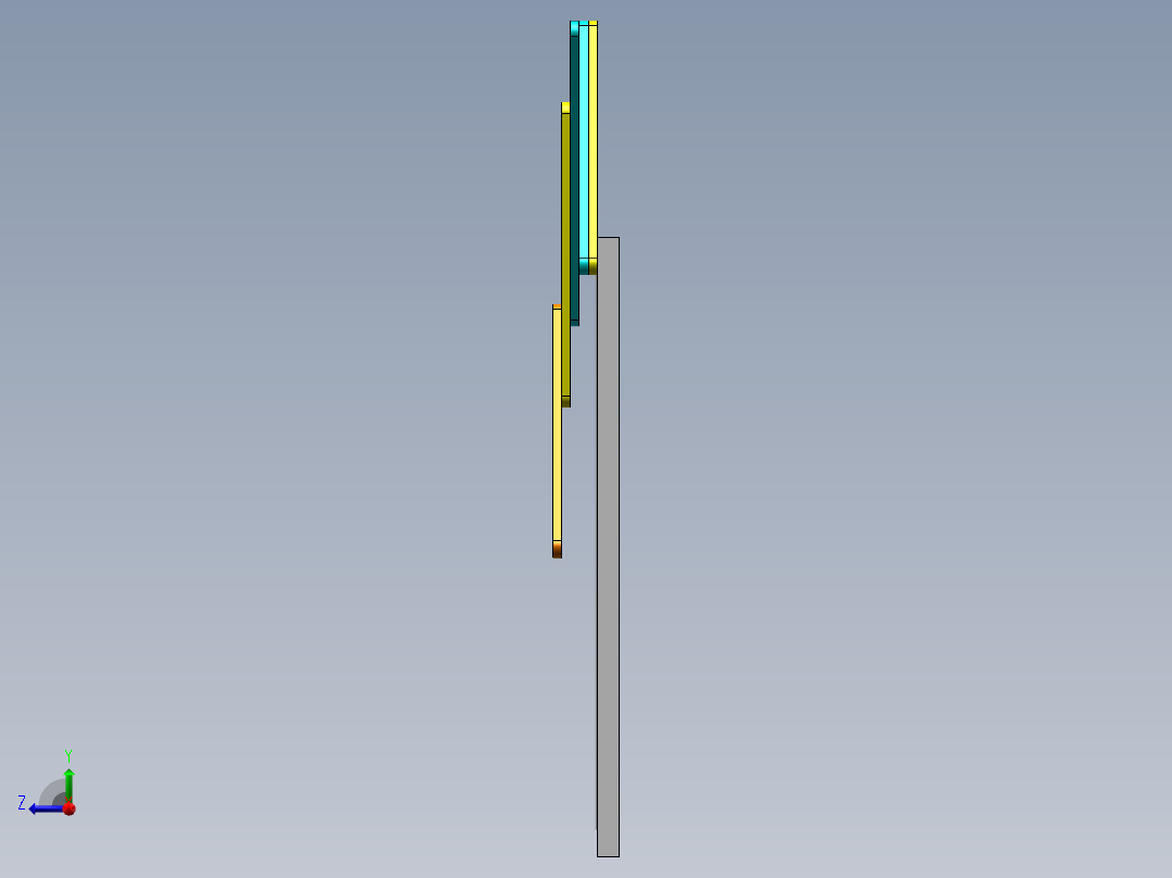 三角绘圆机构右视图