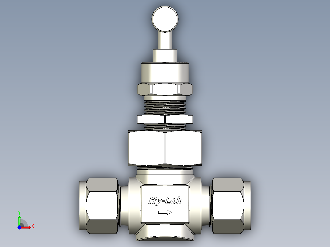 用于高要求的带联管螺母的针形阀–GB系列前视图